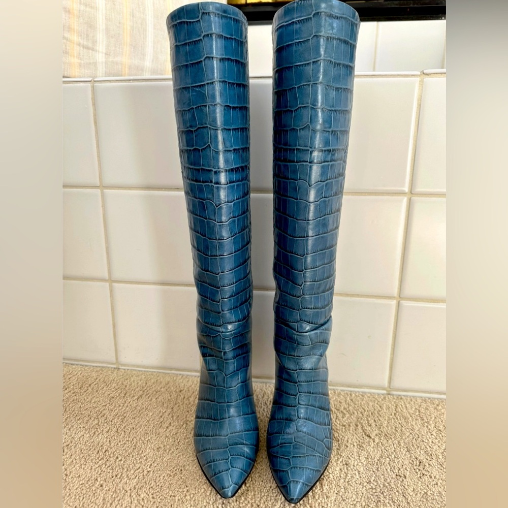 Paris Texas Crocodile Boots in “Denim” (36)